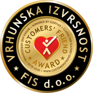 FIS d.o.o. je ponosni nosilac međunarodnog certifikata "Customers' Friend - Vrhunska izvrsnost”