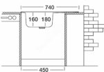 Sudoper ugradbeni 740x440mm - Slika 2