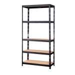 Polica RIVMET 180x90x40 175kg 5P crna +HDF RAL905