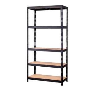 Polica RIVMET 180x90x40 175kg 5P crna +HDF RAL905